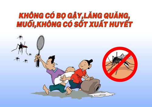 Chùm ảnh tuyên truyền phòng chống dịch bệnh sốt xuất huyết trường TH Sài Đồng